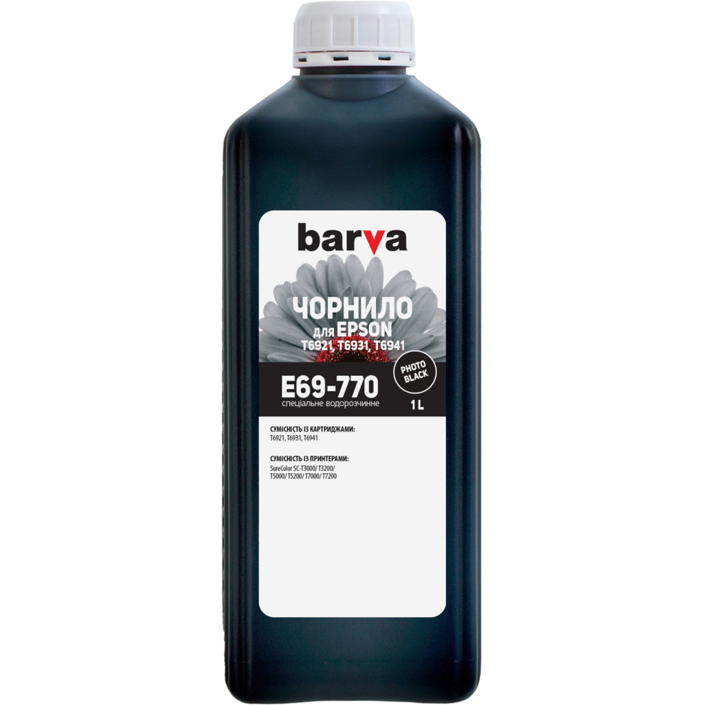 Чернило Barva Epson E69, 1 л, Photo-Black (E69-770)