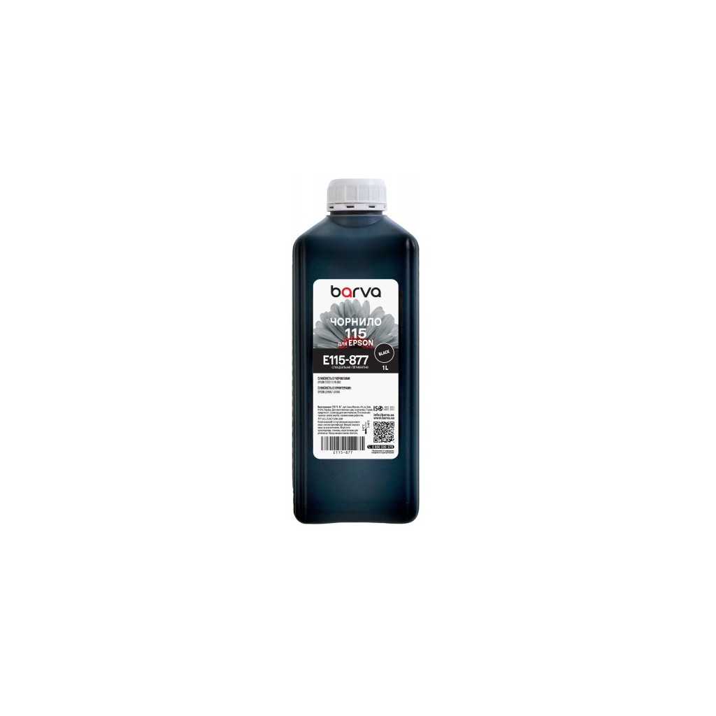 Чернило Barva Epson 115 1л, BК pigmented (E115-877)