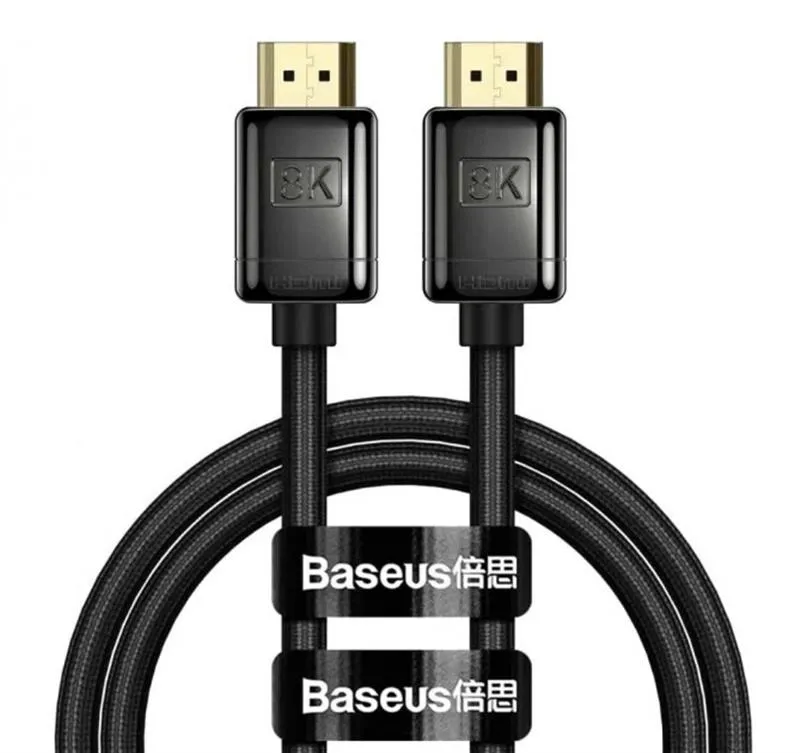 Кабель Baseus High Definition Series Zinc Alloy 8K HDMI V2.1 3m Black (WKGQ000201)