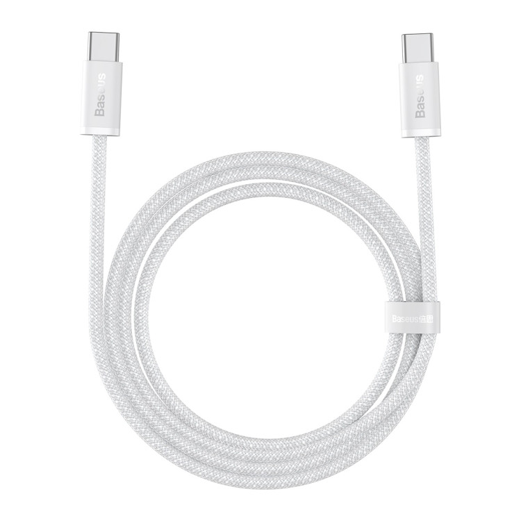 Кабель USB Baseus Dynamic Series Fast Charging Data Cable Type-C to Type-C 100W 2m White (CALD000302)