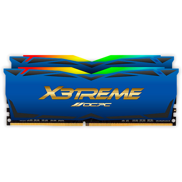 Оперативна пам'ять OCPC 16 GB (2x8GB) DDR4 3600 MHz X3 RGB Blue Label (MMX3A2K16GD436C18BU)