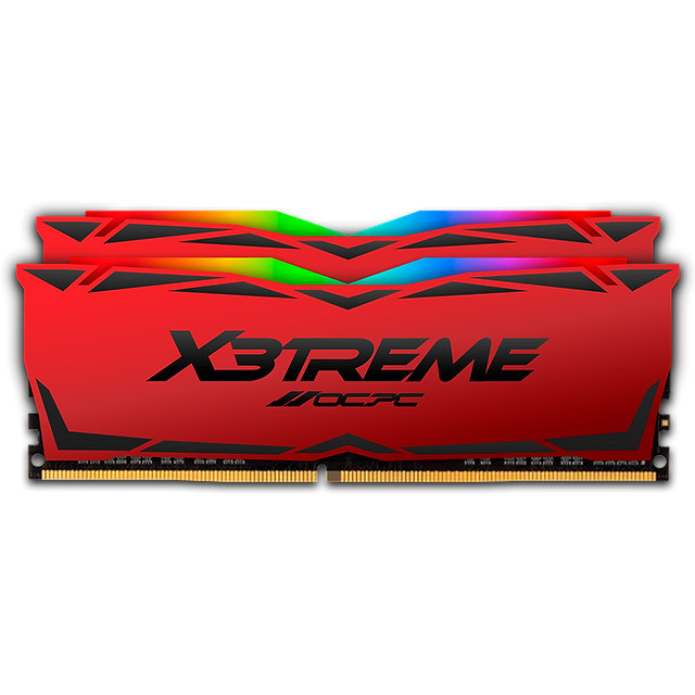 Оперативна пам'ять OCPC 16 GB (2x8GB) DDR4 3600 MHz X3 RGB Red (MMX3A2K16GD436C18RE)