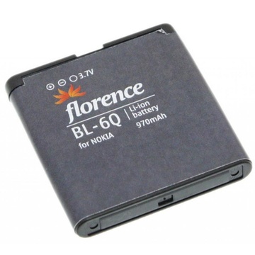 Аккумулятор для телефона Florence Nokia BL-6Q 970mA (BL-6Q) (FLBL-6Q)