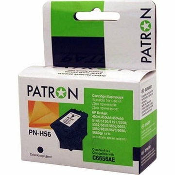 Струменевий картридж Patron HP PN-H56 Black (C6656AE) (CI-HP-C6656AE-B-PN)