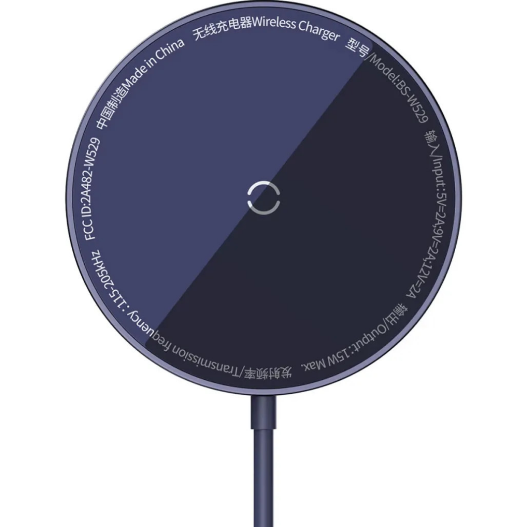 Зарядний пристрій Baseus Simple Mini3 Magnetic Wireless Charger 15W Purple (CCJJ040205)