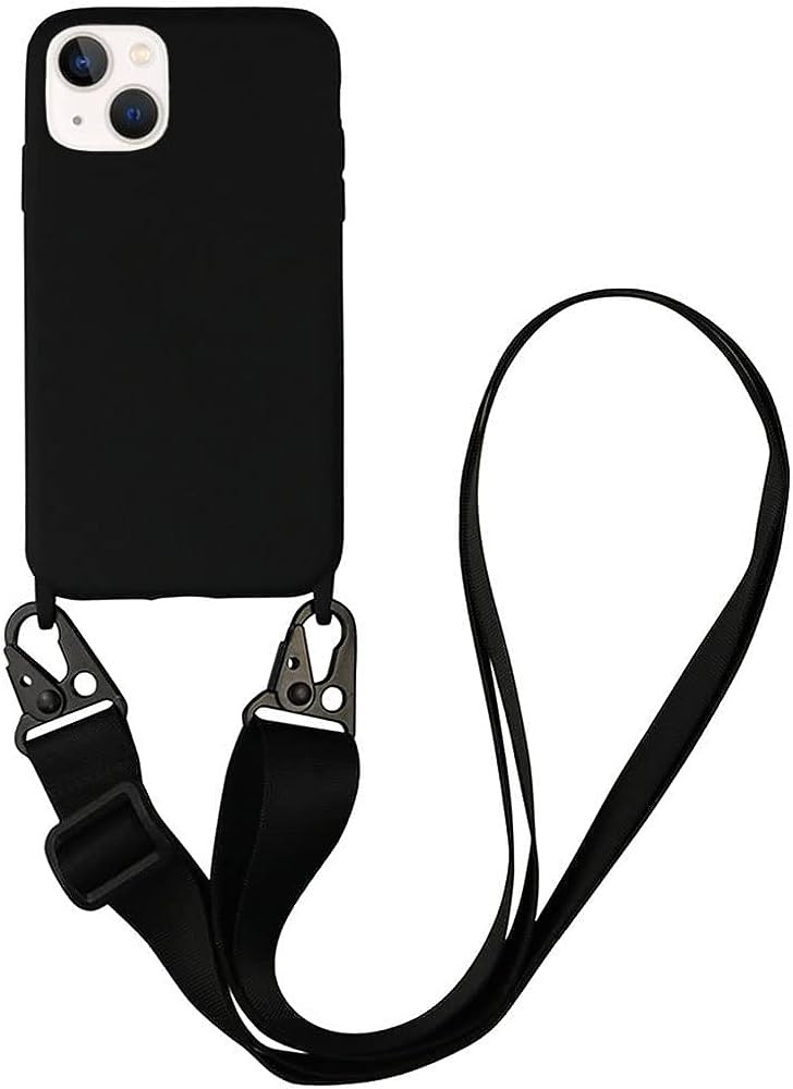 Чохол-накладка Silicone Case iPhone 14 Pro with a shoulder strap Black
