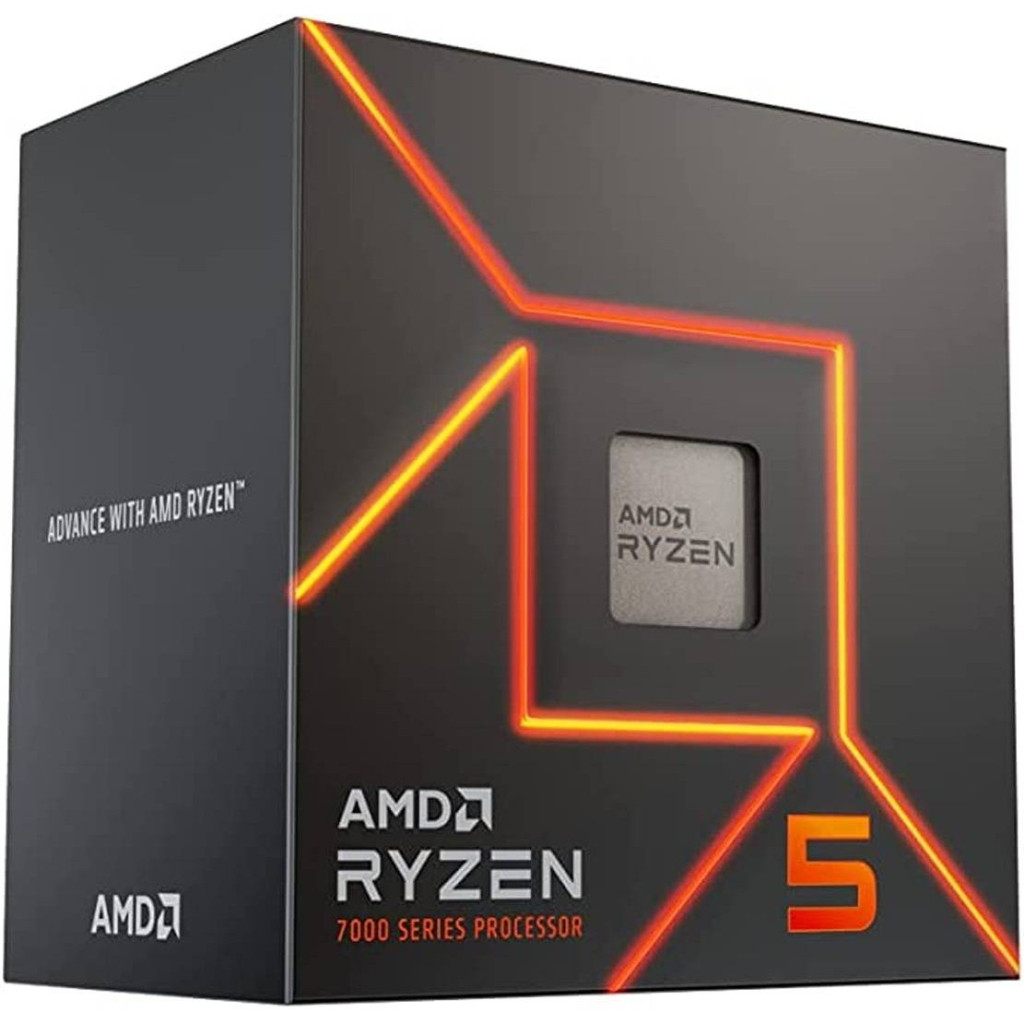 Процесор AMD CPU Desktop Ryzen 5 6C/12T 7500F (5.2GHz Max, 38MB,65W,AM5) MPK, with Wraith Stealth Cooler