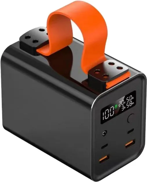 Зовнішній акумулятор ATRIA 60000mAh 100W USB-C Black (WPD-101)
