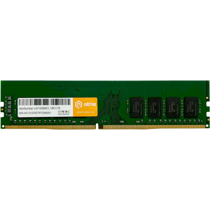 Оперативная память ATRIA 16 GB DDR4 2666 MHz (UAT42666CL19K1/16)