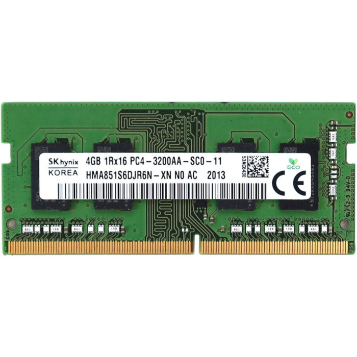 Оперативна пам'ять Hynix 4GB SO-DIMM DDR4 3200MHz (HMA851S6DJR6N-XN)