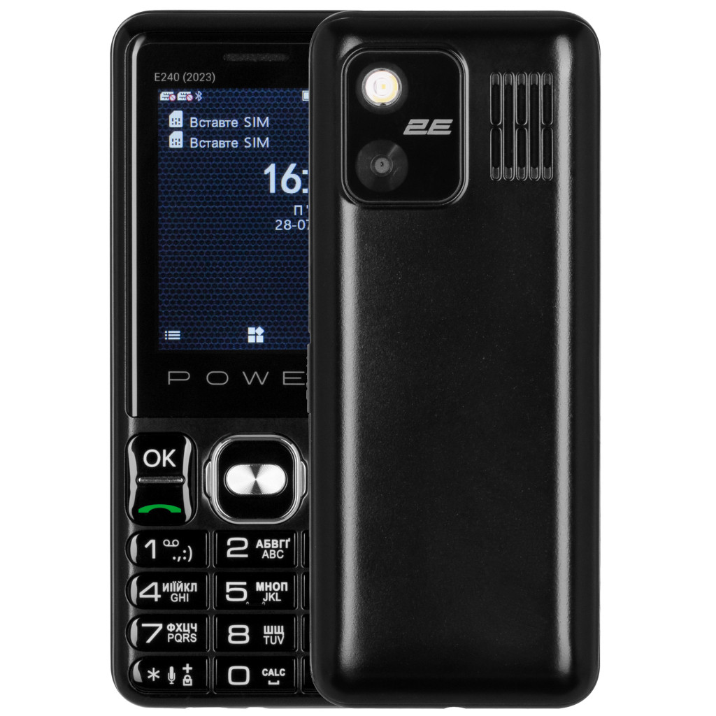 Мобільний телефон 2E E240 2023 Black (688130251068)