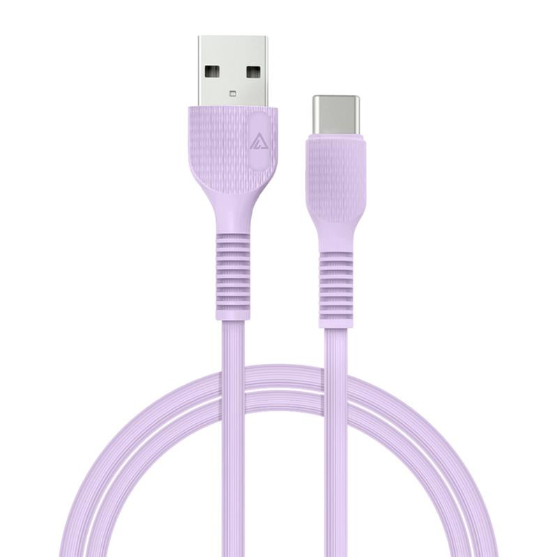Кабель USB ACCLAB AL-CBCOLOR-T1PP USB-USB Type-C 1.2m Purple (1283126518270)