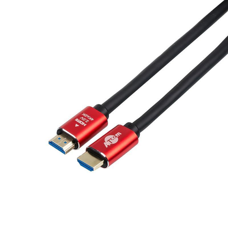 Кабель Atcom HDMI - HDMI V 2.0, (M/M), 30 m, Black/Red (24930)