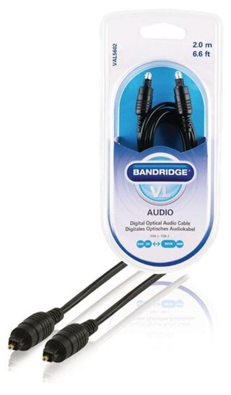 Кабель USB Bandridge ValueLine Toslink - Toslink (M/M), 2 m, Black (VAL5602)