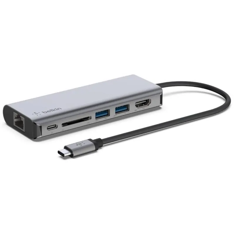 USB Хаб Belkin USB-C 6-in-1 Multiport Adapter (AVC008BTSGY)