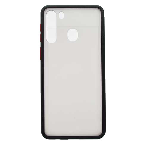 Чехол-накладка Samsung A215 (A21) (2020) Matte Color Case Black
