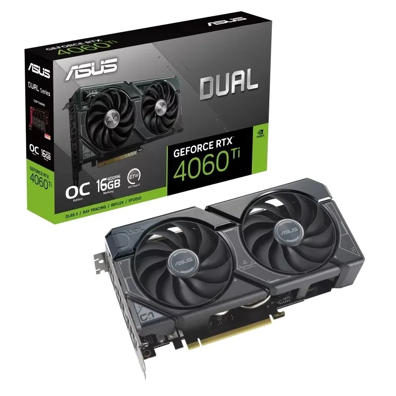 Видеокарта ASUS Nvidia GeForce DUAL-RTX4060TI-O16G