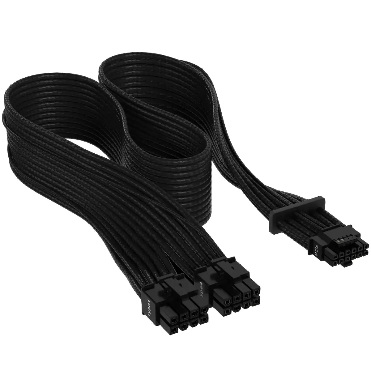 Кабель Corsair Premium Individually Sleeved 12+4pin PCIe Gen 5 12VHPWR 600W cable, Type 4, BLACK (CP-8920331)