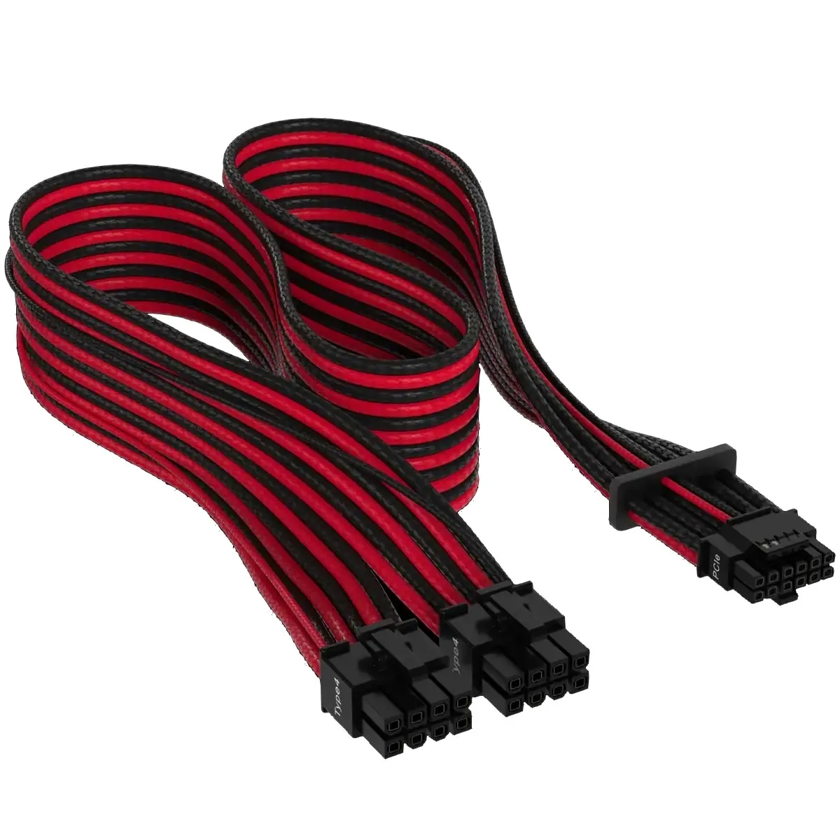 Кабель Corsair Premium Individually Sleeved 12+4pin PCIe Gen 5 12VHPWR 600W cable, Type 4, RED/BLACK (CP-8920334)