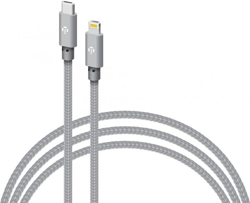 Кабель USB Intaleo CBGNYTL1 USB Type-C-Lightning 1m 60W Grey (1283126559587)