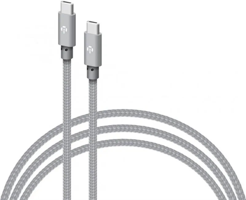 Кабель USB Intaleo CBGNYTT1 USB Type-C-USB Type-C 1m 60W Grey (1283126559501)