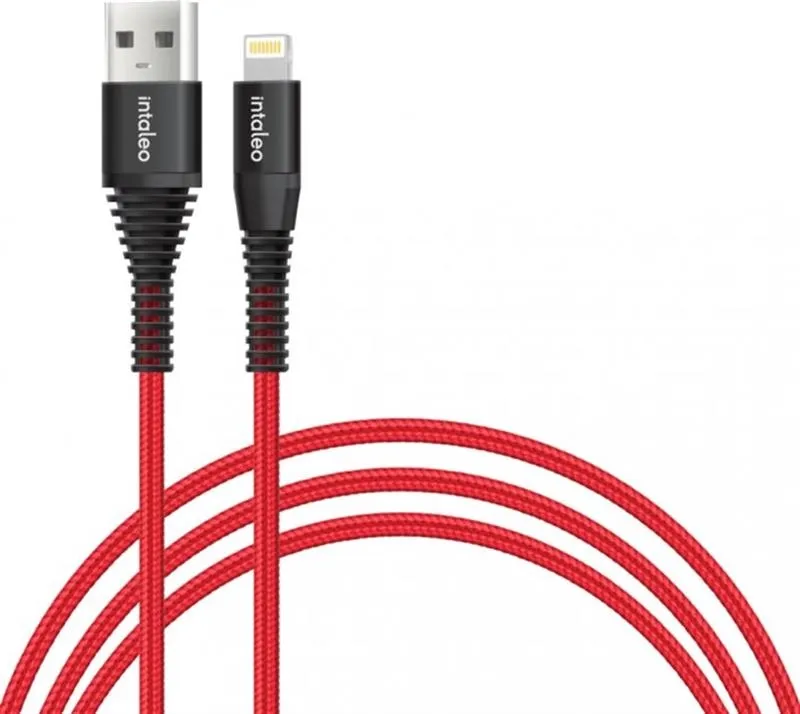 Кабель USB Intaleo CBRNYL1 USB-Lightning 1.2m Red (1283126559471)
