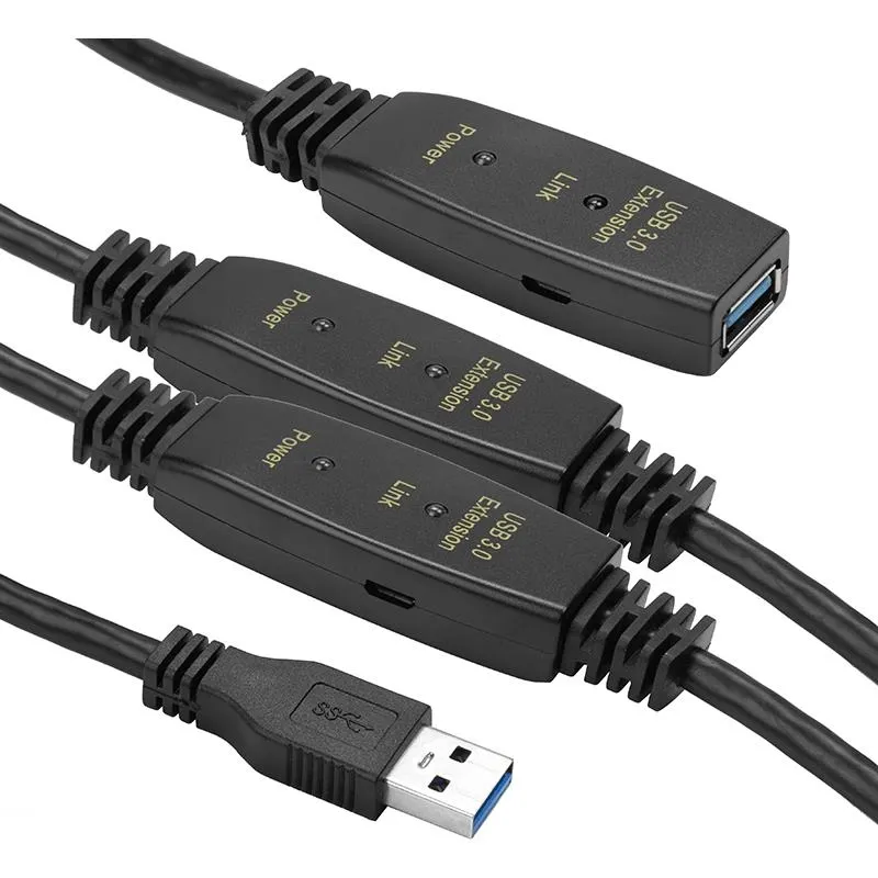 Адаптер и переходник PowerPlant USB Type-A USB3.0 AM/AF 20m (CA912865)