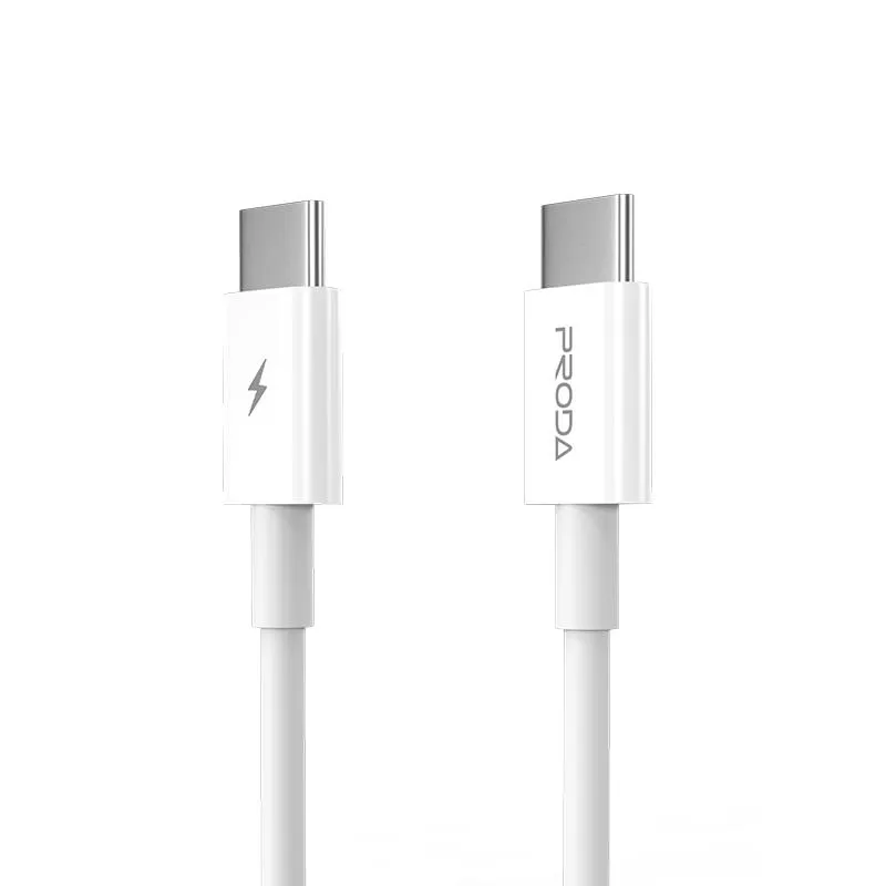 Кабель USB Proda PD-B26a USB-C - USB-C, 1m, White