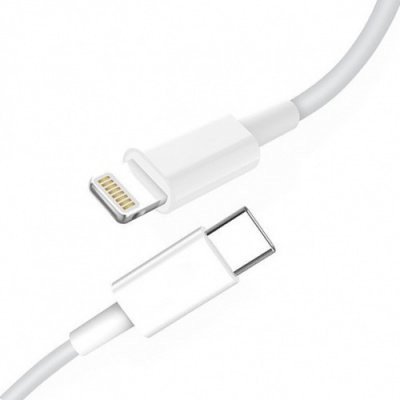Кабель SkyDolphin S12L Frost Line Lightning - USB-C 1m, White (USB-000576)