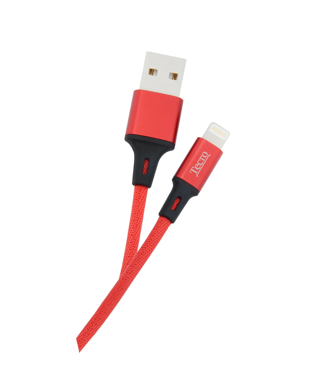 Кабель Tecro USB-Lightning, 1m Red (LT-0100RD)