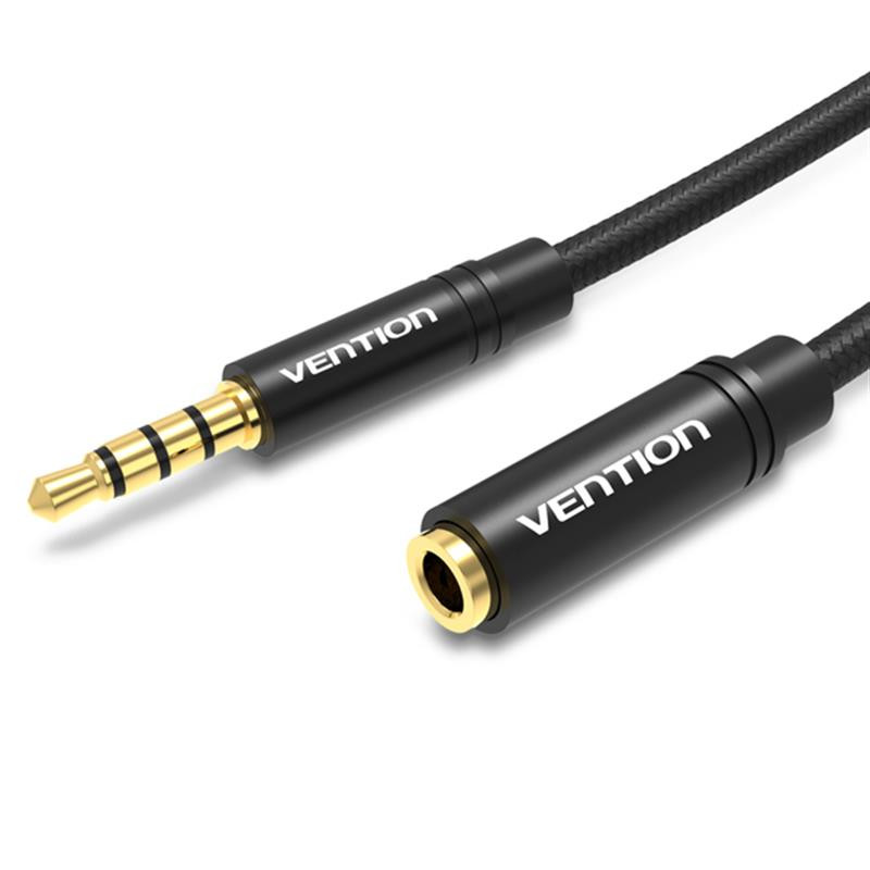 Кабель Vention 3.5 mm - 3.5 mm (M/F), 3 m, Black (BHBBI)