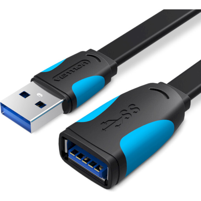 Сетевой фильтр Vention Flat USB-USB 3 m Black (VAS-A13-B300)