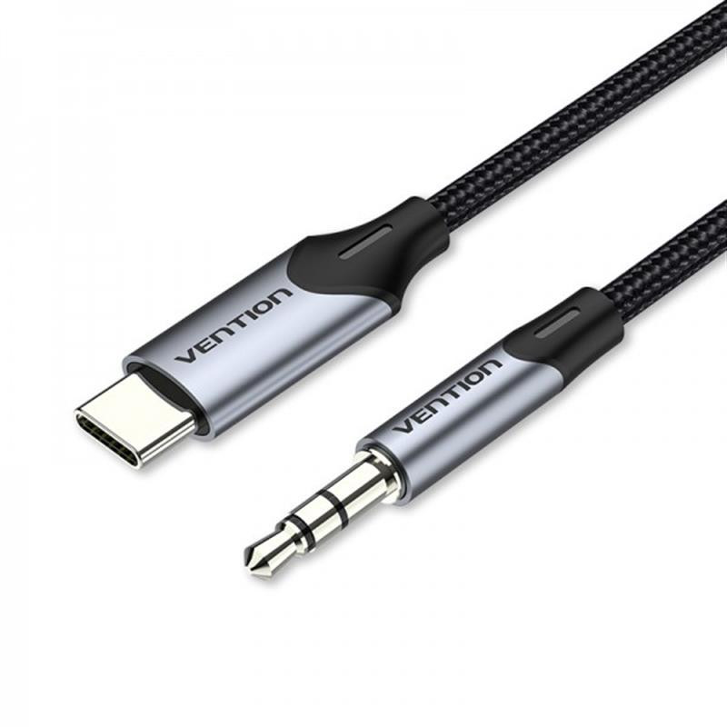 Кабель Vention USB Type-C - 3.5 mm (M/M), 1 m, Black (BGKHF)