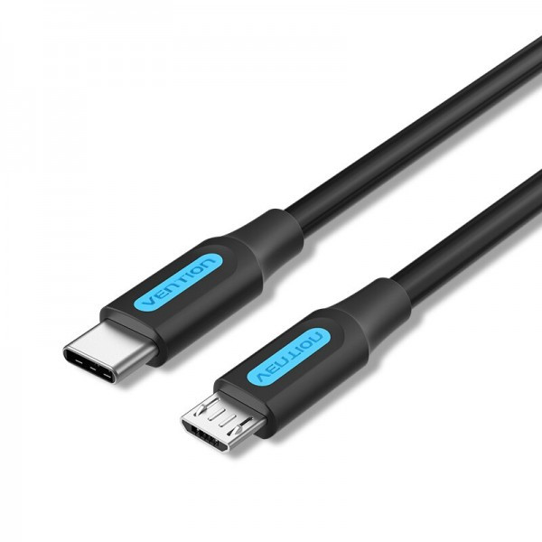 Кабель Vention USB-C - microUSB, 1.5 m, Black (COVBG)