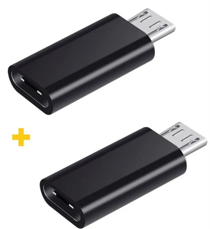 Адаптер и переходник XoKo AC-020 USB Type-C-micro USB Black 2шт. (XK-AC020-BK2)