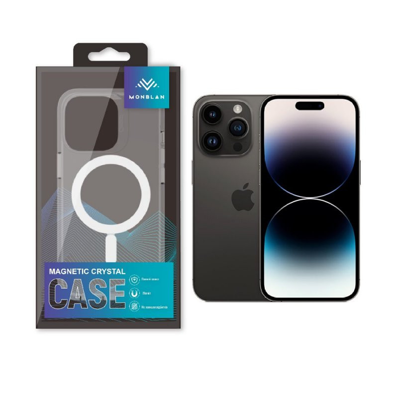 Чохол-накладка Monblan iPhone 15 Pro Crystal with Magsafe Transparent