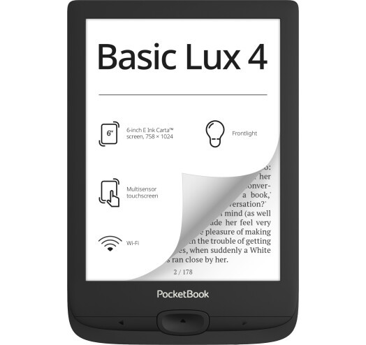 Електронна книга  Pocketbook 618 Basic Lux 4, Black (PB618-P-CIS)