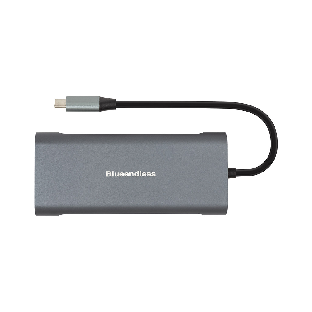 USB Хаб PowerPlant USB-C to 2xUSB 3.0, 1xUSB 2.0, 1xType-C (PD), HDMI, SD, RJ45 (CA913497)