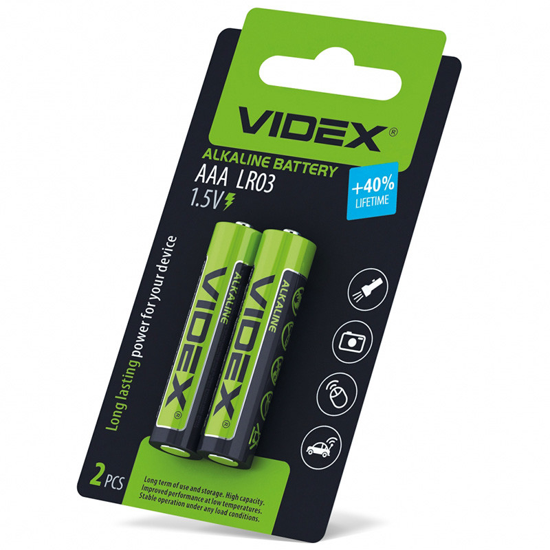 Батарейка Videx LR3/AAA, SMALL Blister/2pcs