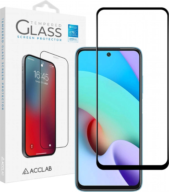 Защитное стекло ACCLAB Full Glue for Xiaomi Redmi 10 Black