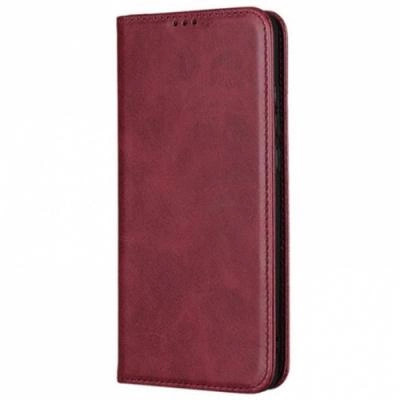 Чехол-книжка Leather Fold for Xiaomi Redmi 12C Wine Red