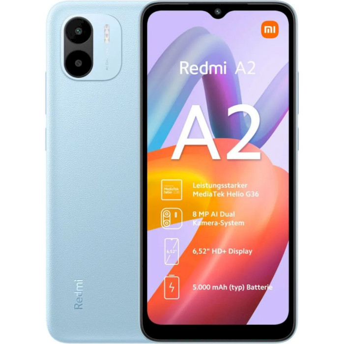 Смартфон Xiaomi Redmi A2 3/64GB Light Blue CN
