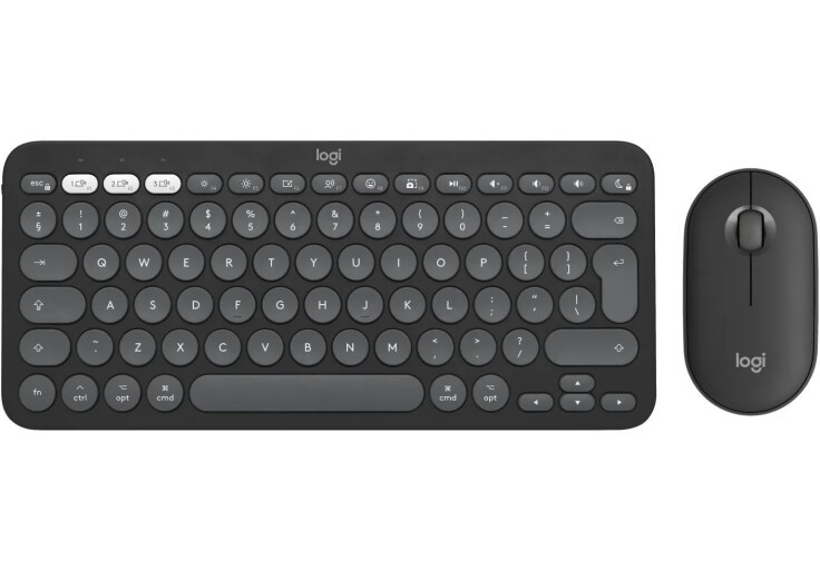 Комплект (клавіатура і мишка) Logitech Pebble 2 Combo for Mac Graphite US