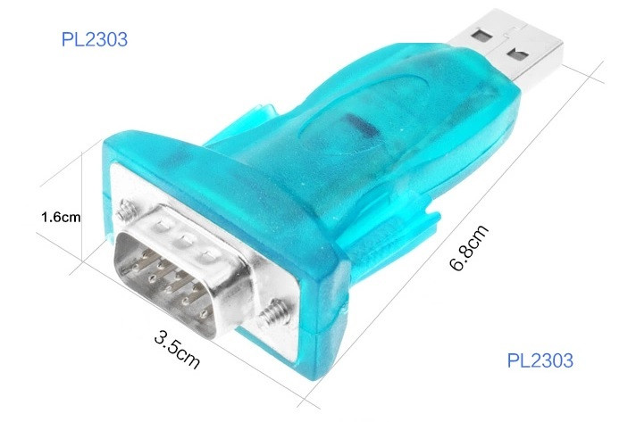 Адаптер и переходник Noname USB --> COM (RS232) 9pin, Chipset PL-2303, синий