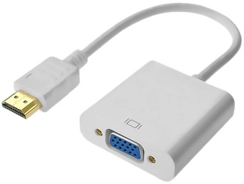 Адаптер і перехідник RTL HDMI M -> VGA F White RTL