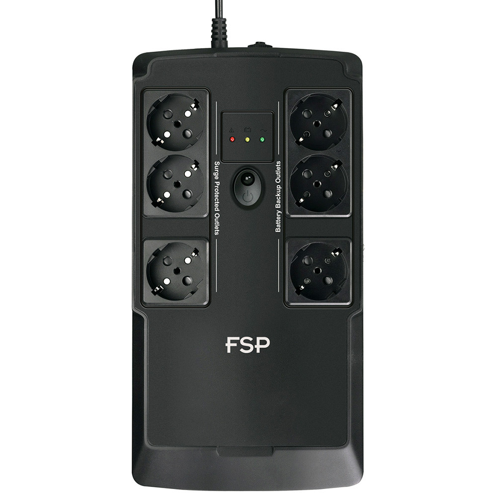 Джерело живлення FSP NanoFit 600 600ВА/360Вт USB LED 6*SCHUKO AVR