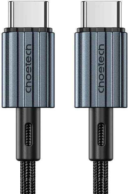Кабель USB Choetech USB 2.0 Type-C M-M 2.0 м (60W) оплетення Black