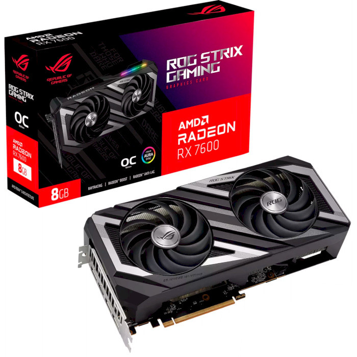 Видеокарта Asus AMD RX 7600 GDDR6 (ROG-STRIX-RX7600-O8G-GAMING)