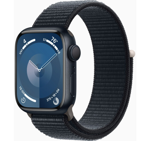 Смарт-часы Apple Watch Series 9 GPS 45mm Midnight Aluminium Case with Midnight Sport Loop (MR9C3)
