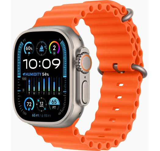 Смарт-годинник Apple Watch Ultra 2 GPS + Cellular, 49mm Titanium Case with Orange Ocean Band